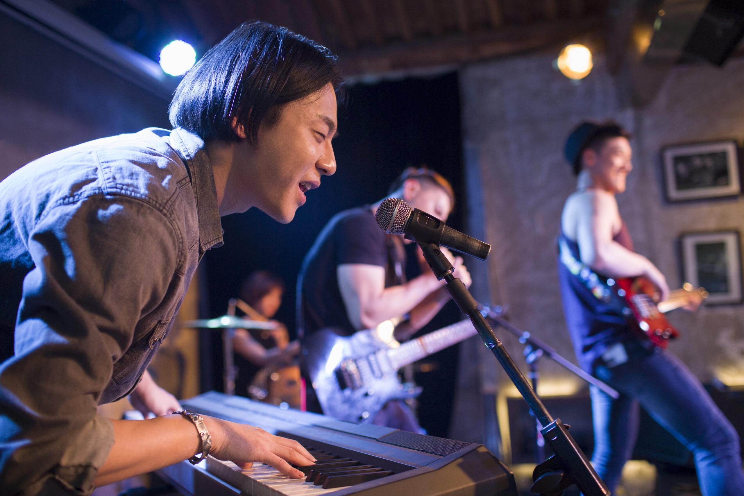 A band playing live music in Brighton