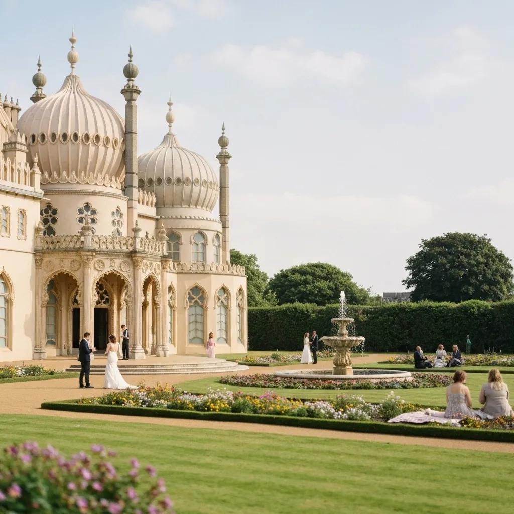 The stunning Royal Pavilion in Brighton, a historic landmark perfect for wedding photos and celebrations.