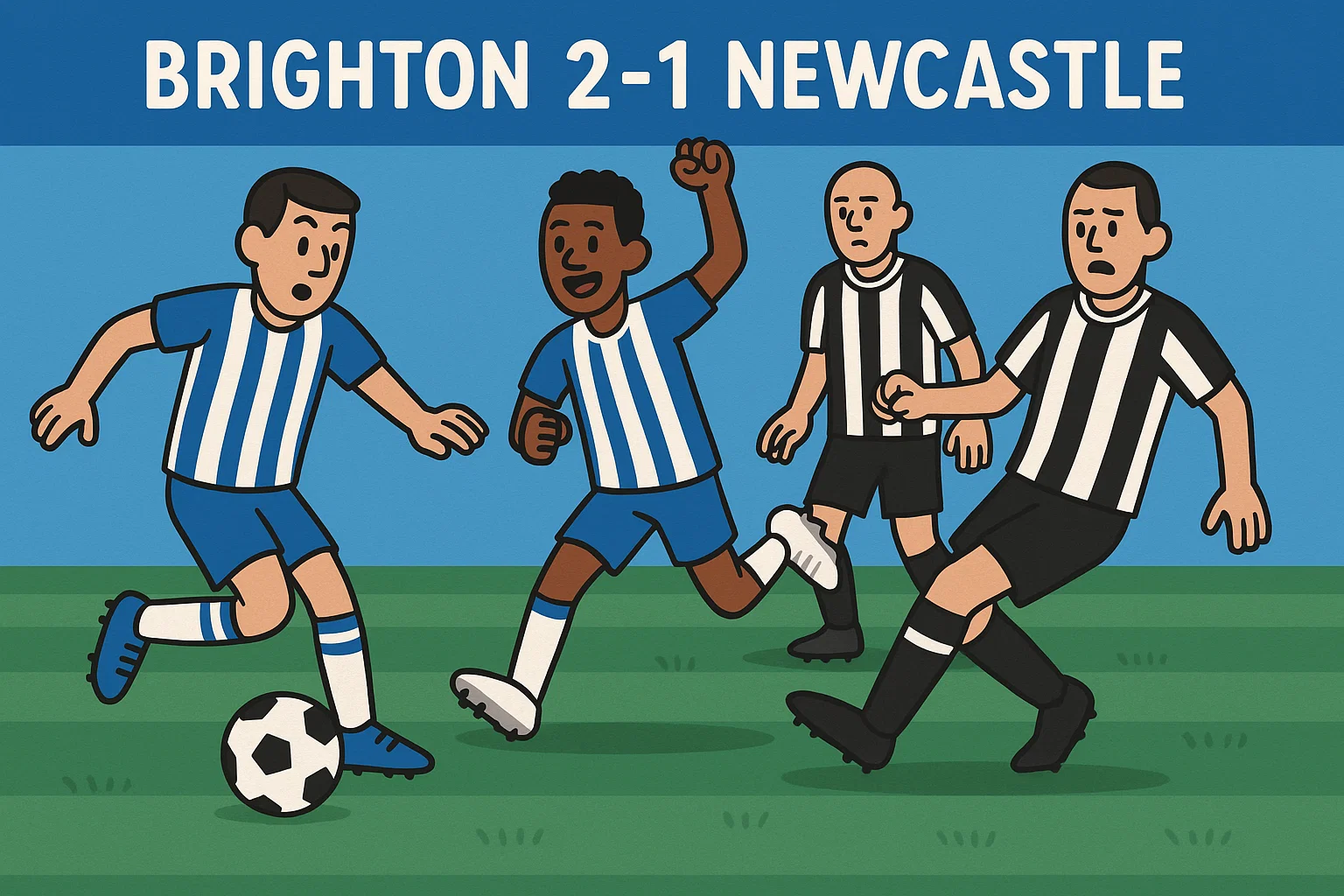 Animation of Brighton 2-1 Newcastle