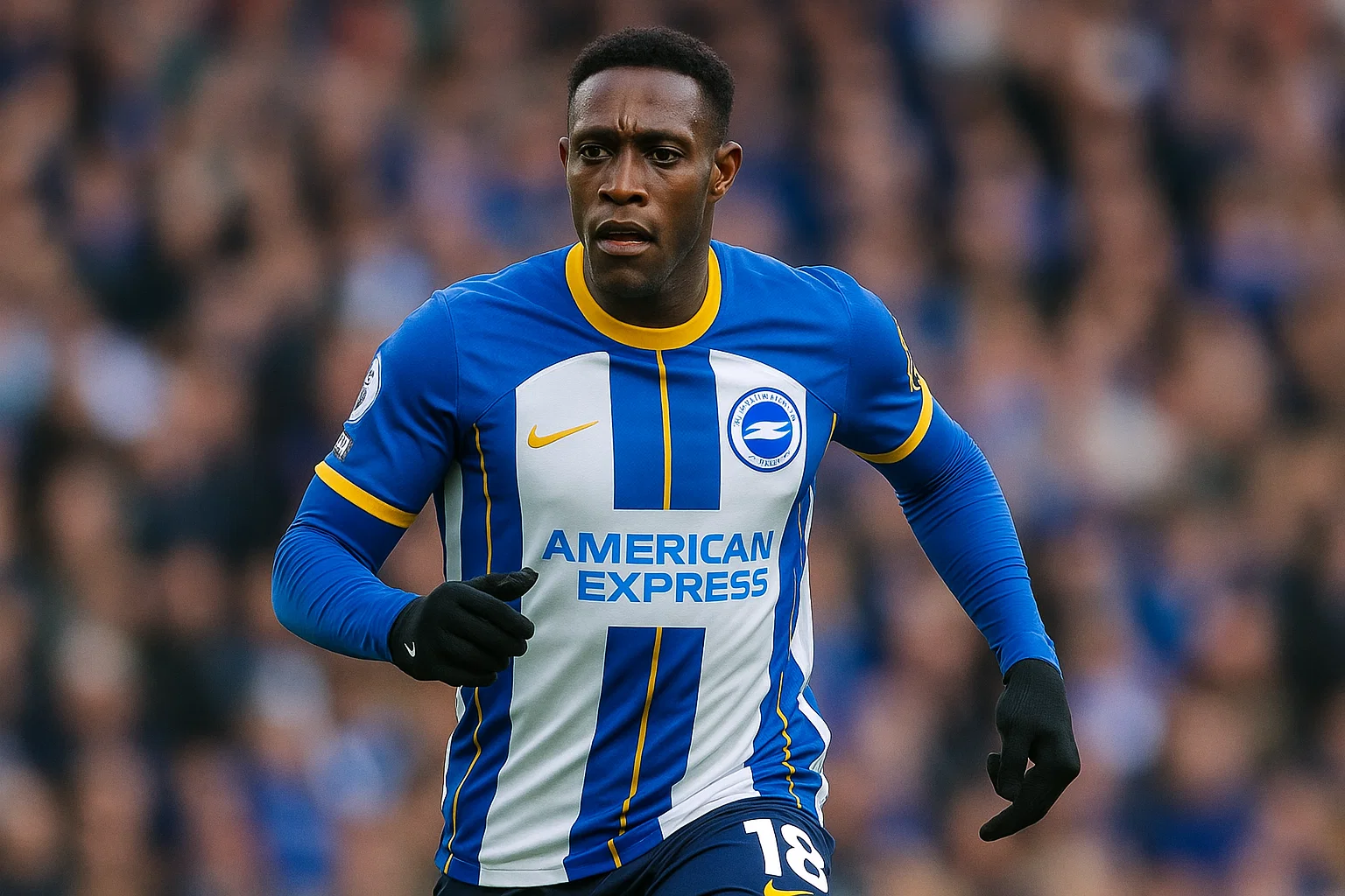 Ai image of Danny Welbeck playing for Brighton 