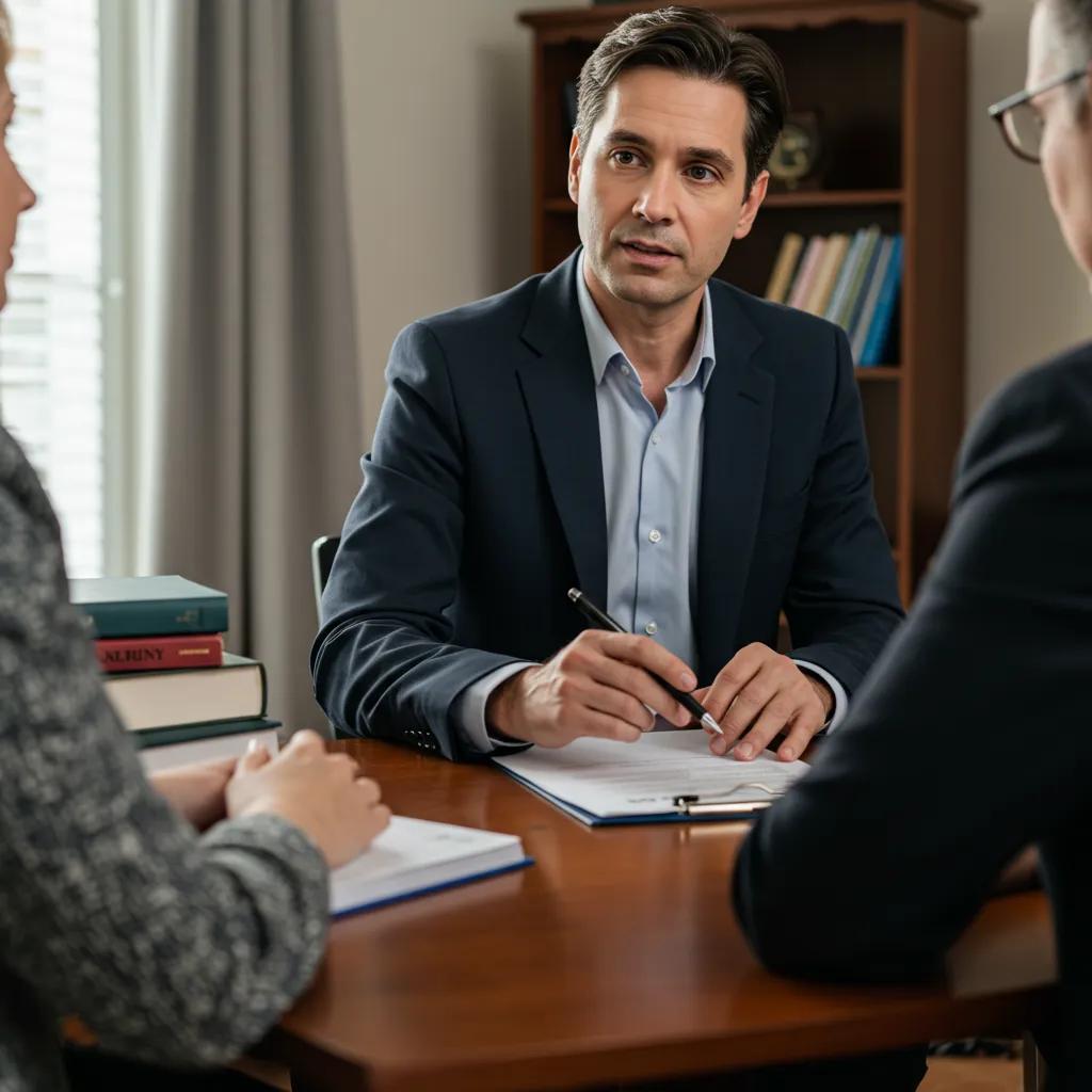 Family law solicitor consulting with a client, highlighting family law services in Brighton