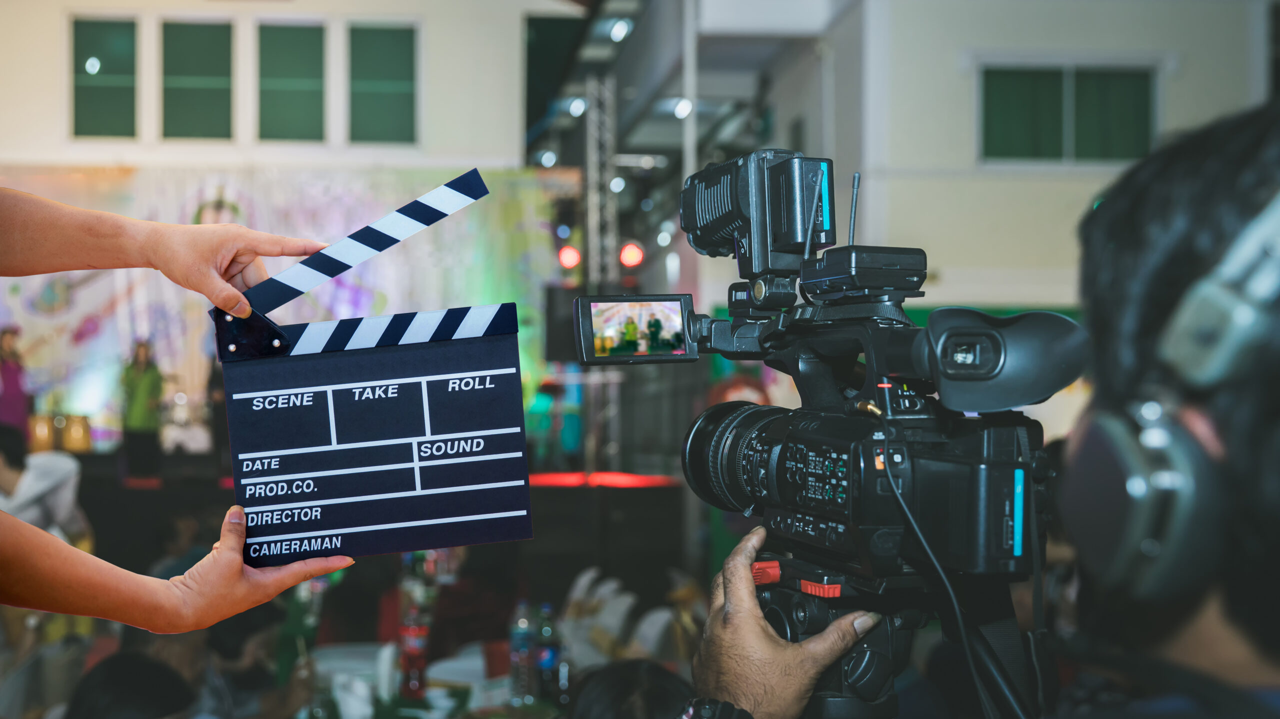 Films in Brighton: Film Crew Operating Camera On Set Production 