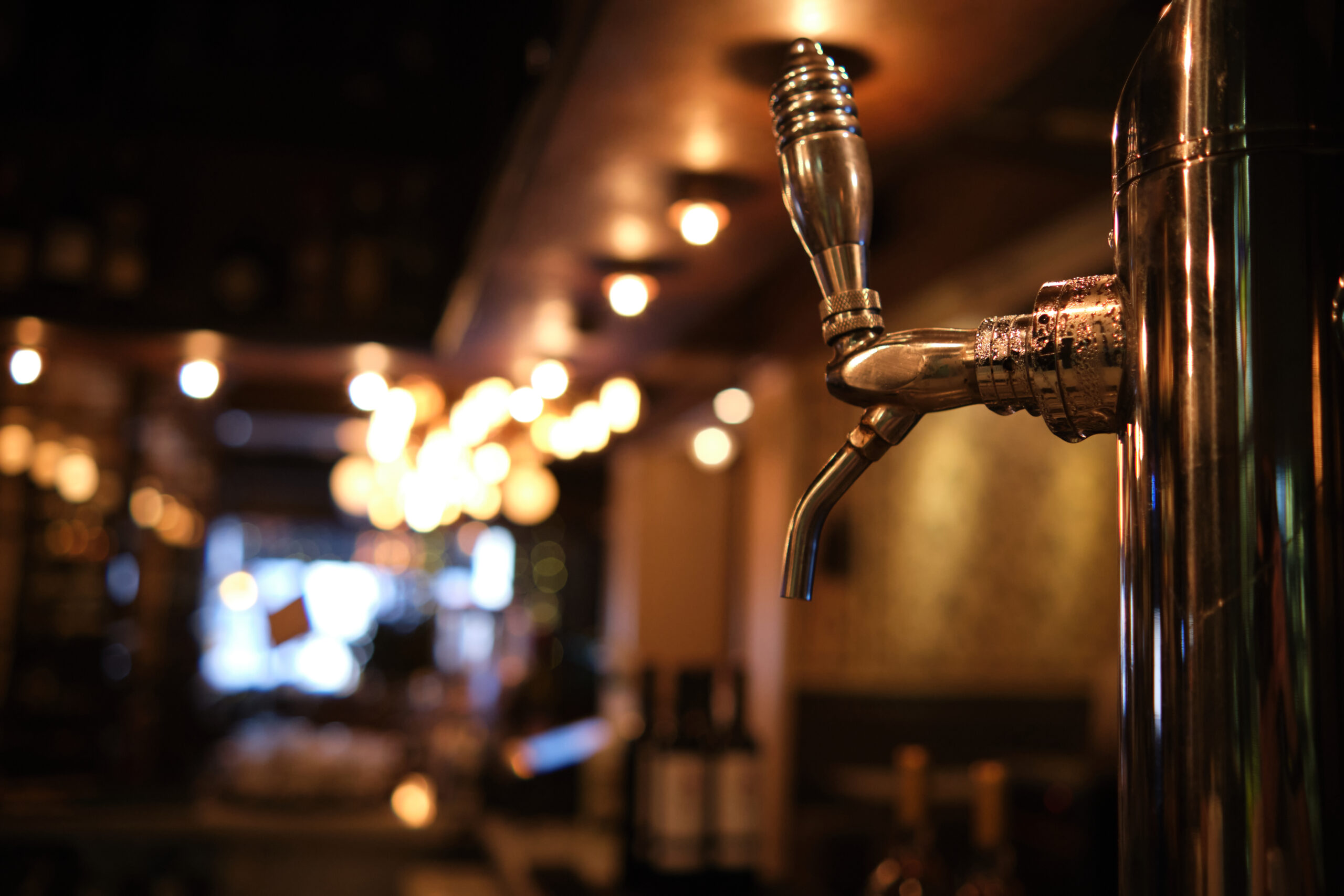 Close Up Of A Beer Tap At one of the historic Pubs in Brighton 