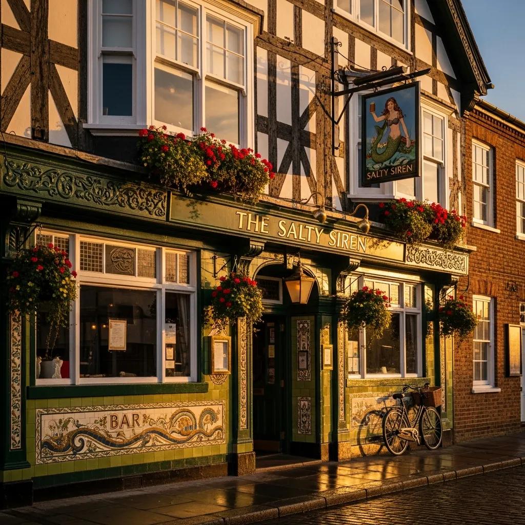 Traditional Brighton pub exterior showing sash windows and timber detailing