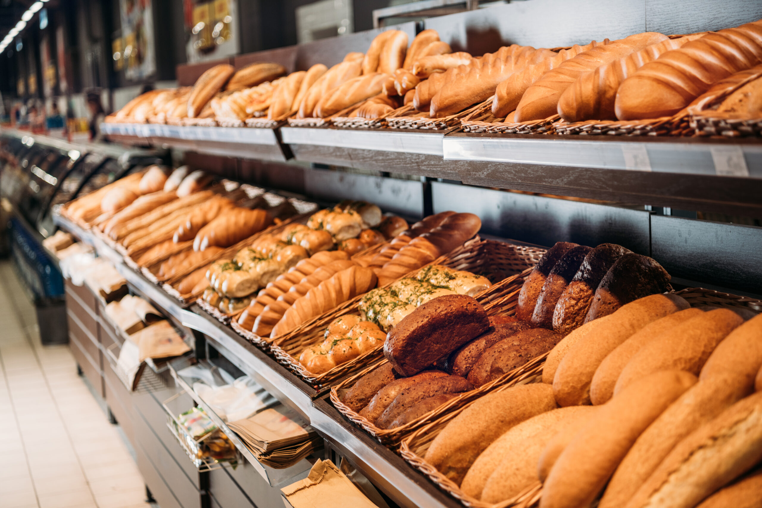 Selective Focus Of Freshly Baked Bread 