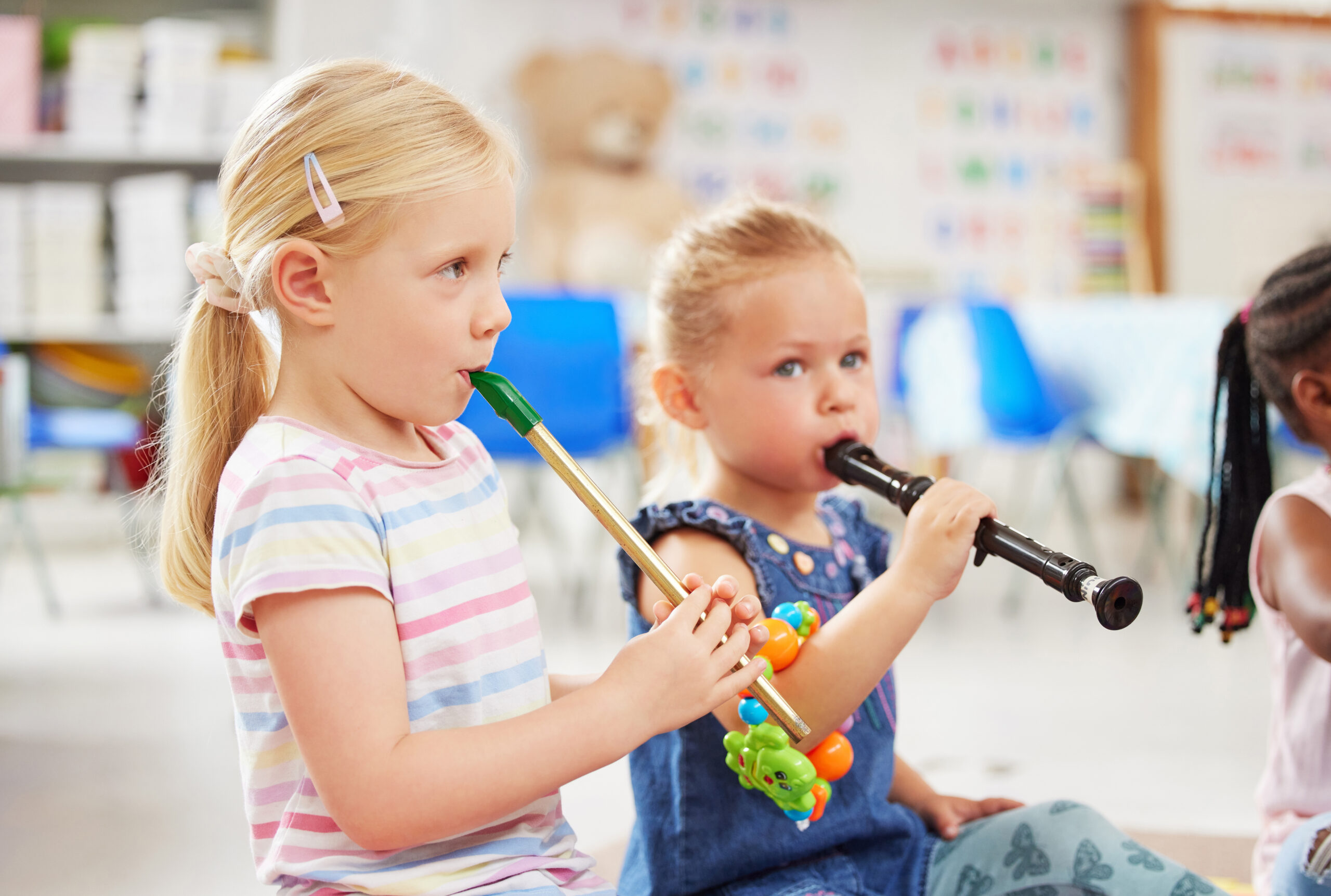 Young Children Learning Music 
