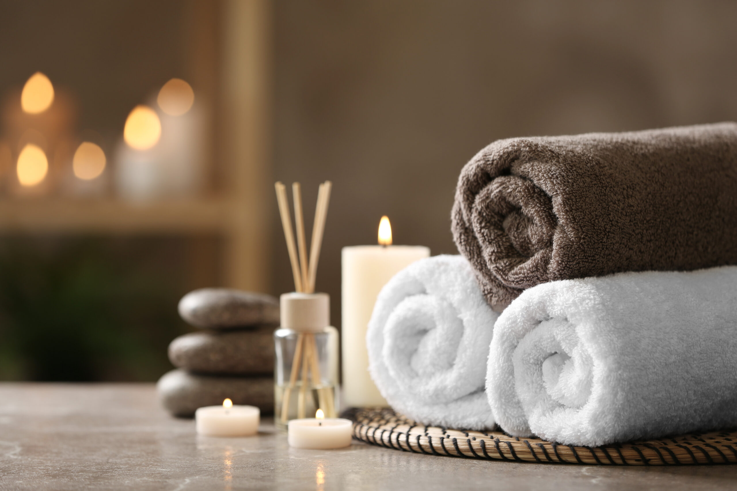 Spa Stones and candles