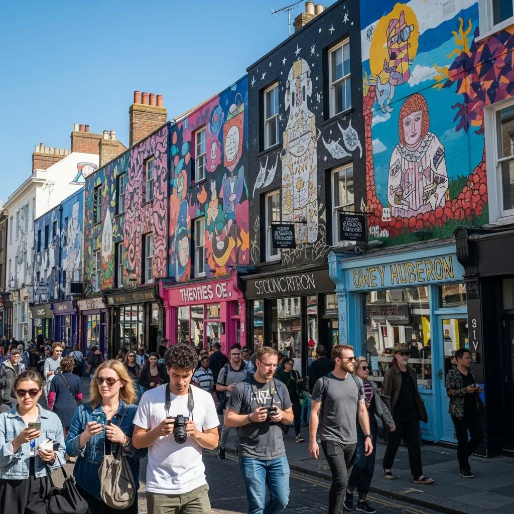 Brighton street art murals reflecting the city's bohemian spirit and cultural diversity