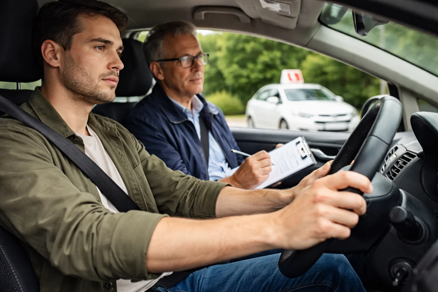 A man doing driving lessons in Brighton
