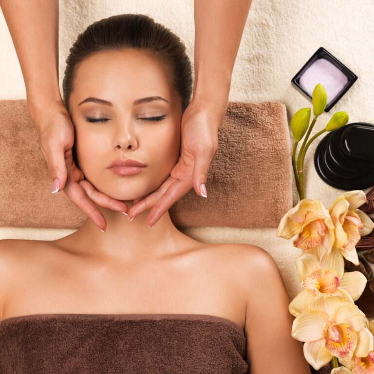 A woman relaxing at one of the spas in Brighton