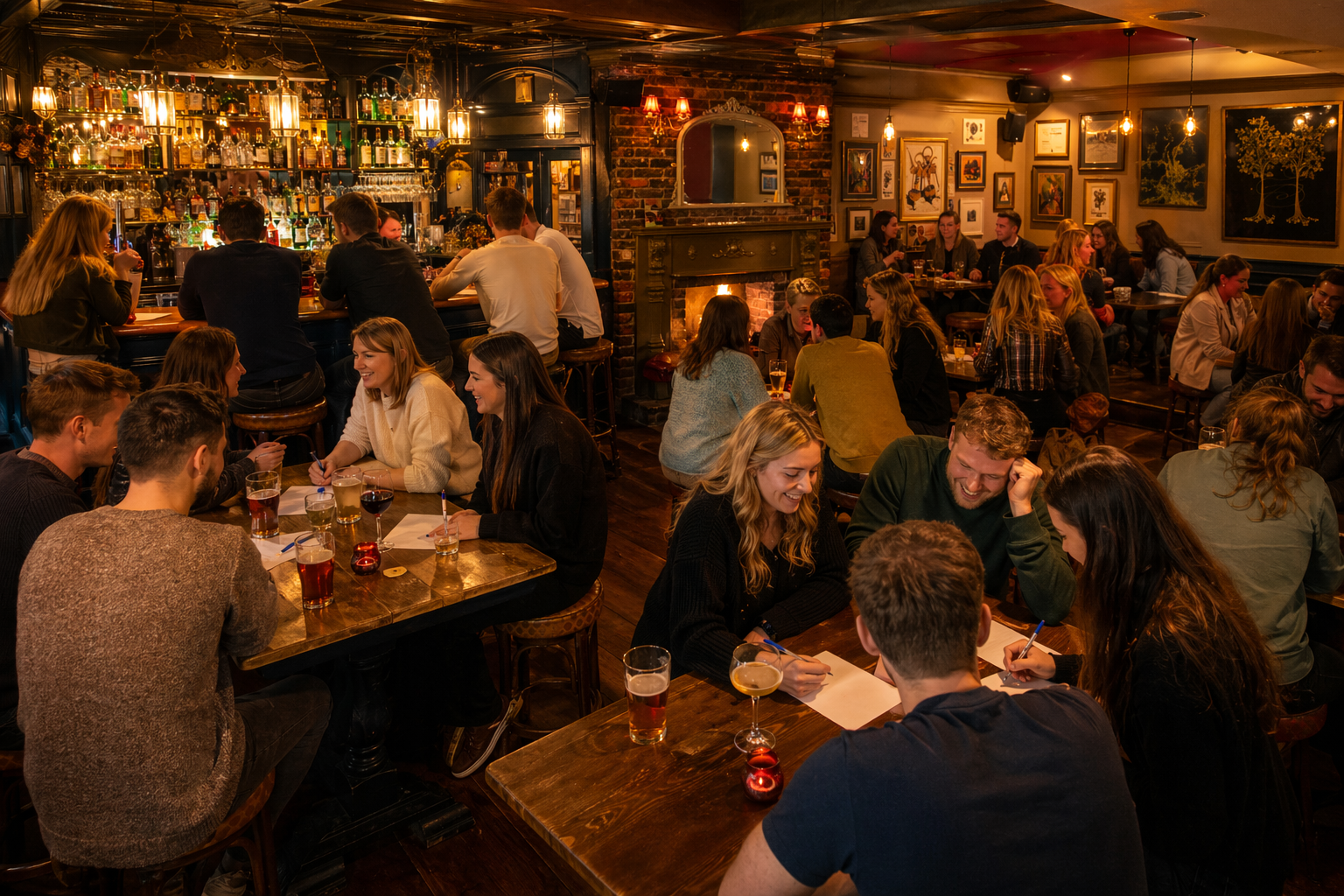 lively Kemptown pub quiz scene in a quirky independent Brighton pub