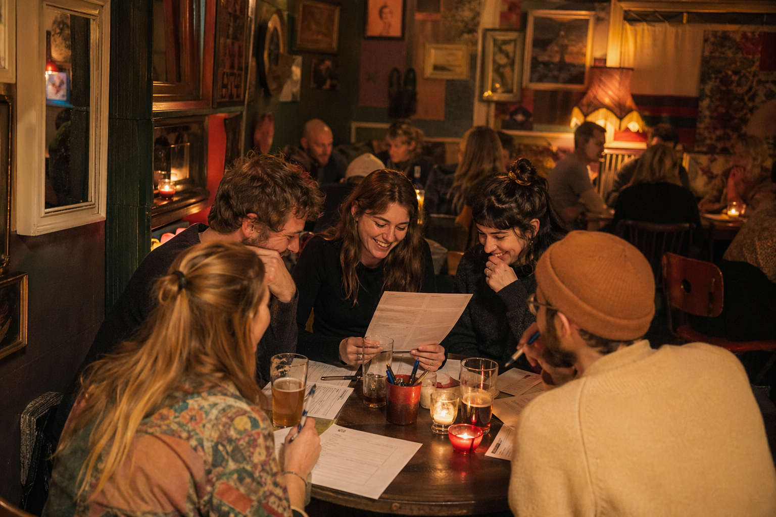 lively Kemptown pub quiz scene in a quirky independent Brighton pub