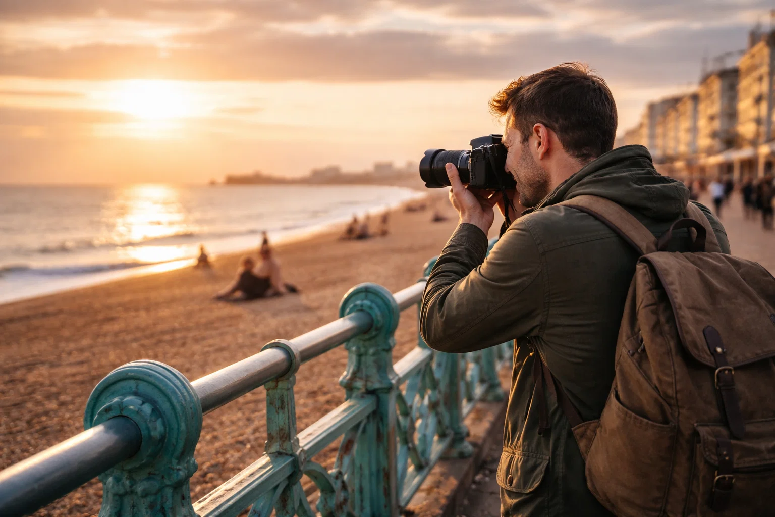 Photographers in Brighton- A photographer taking a photo in Brighton