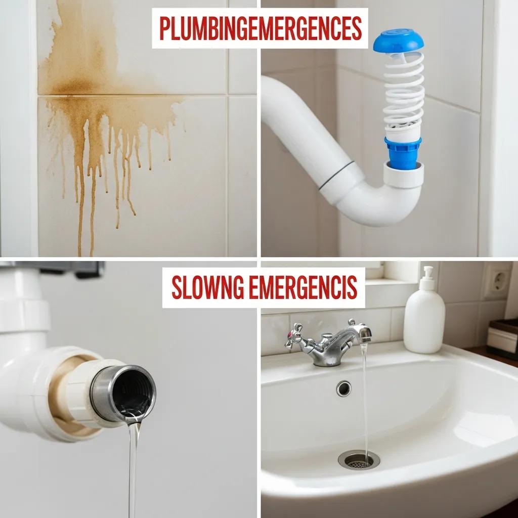 Signs of plumbing trouble: water stains, noisy pipes and slow drains