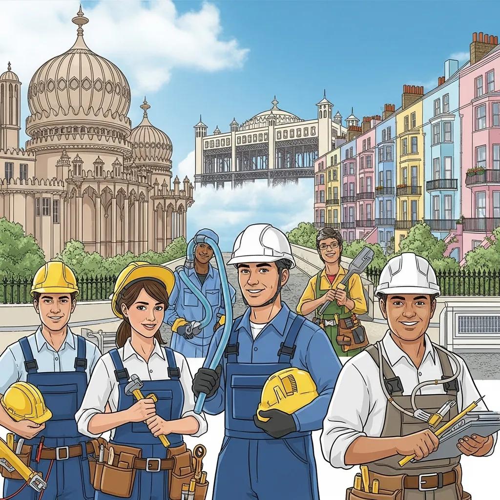 Local tradespeople in Brighton working together, representing community trust and expertise in home services