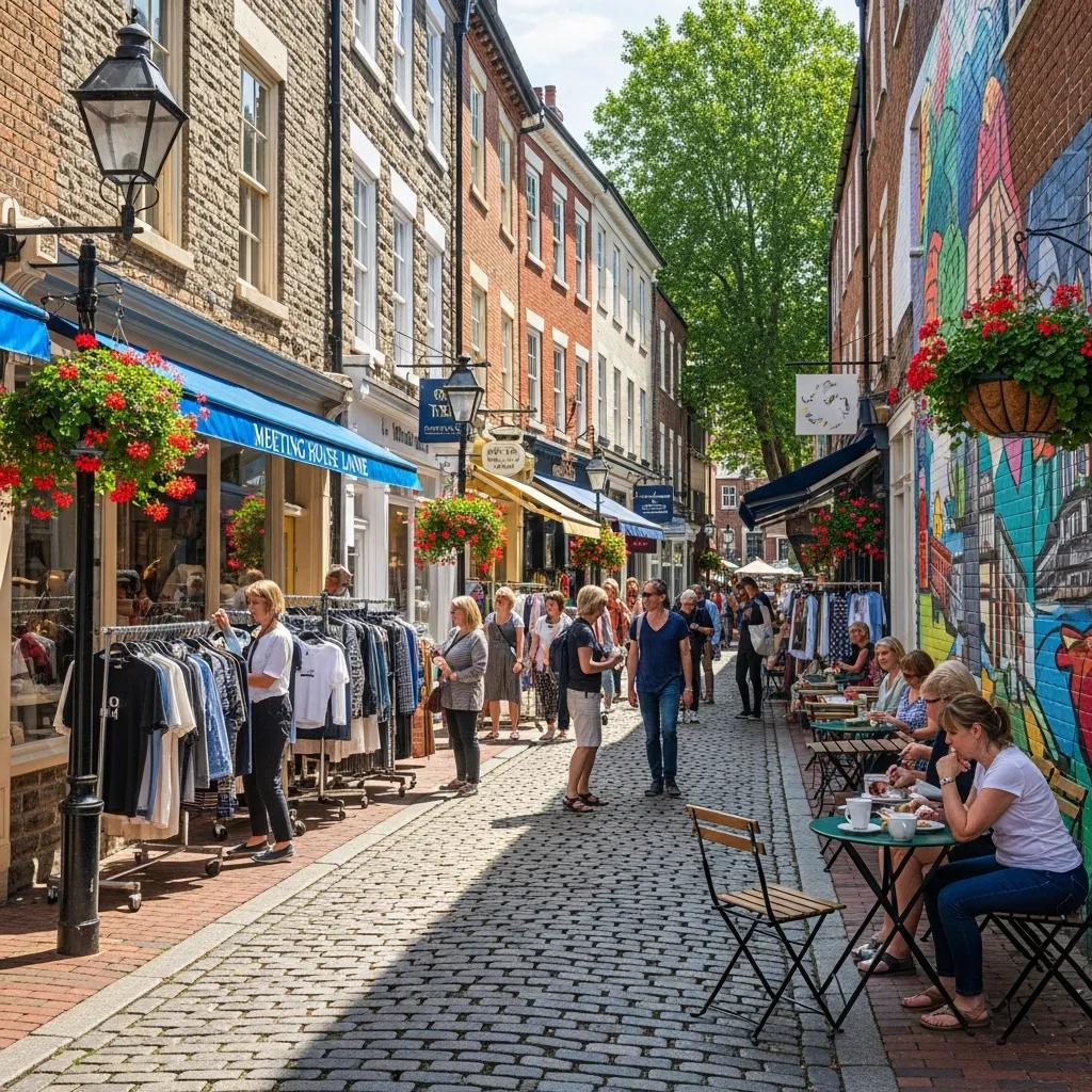 Meeting House Lane — boutiques, cafes and outdoor seating in the Lanes