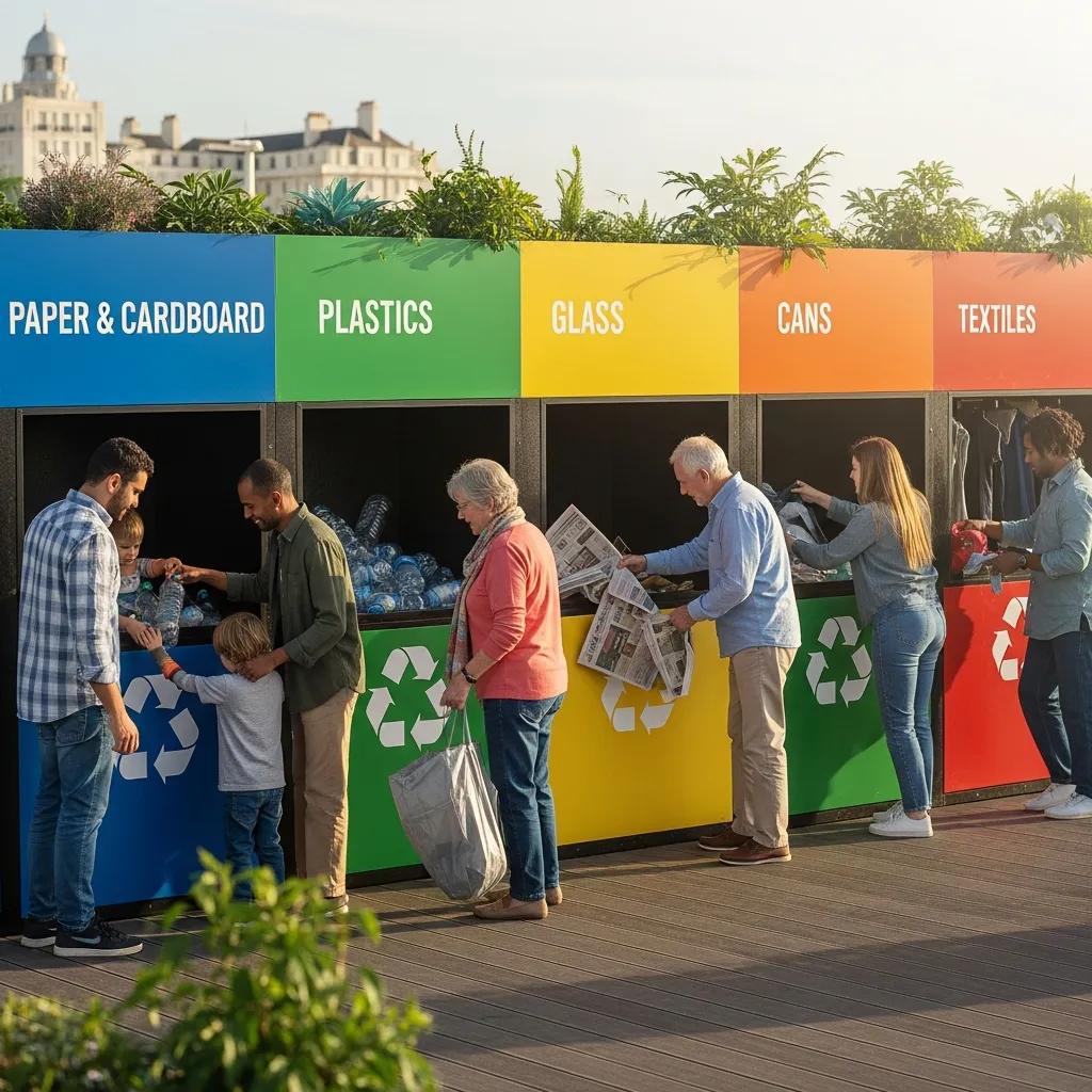 Residents using a Brighton & Hove Household Waste Recycling Site, highlighting community engagement in recycling