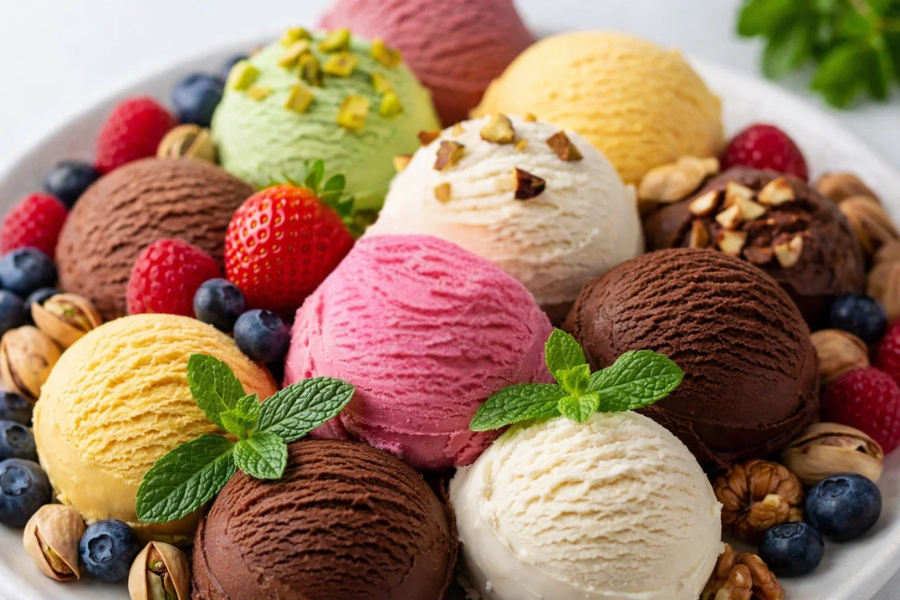 best ice cream in Brighton- A selection of tasty vegan options