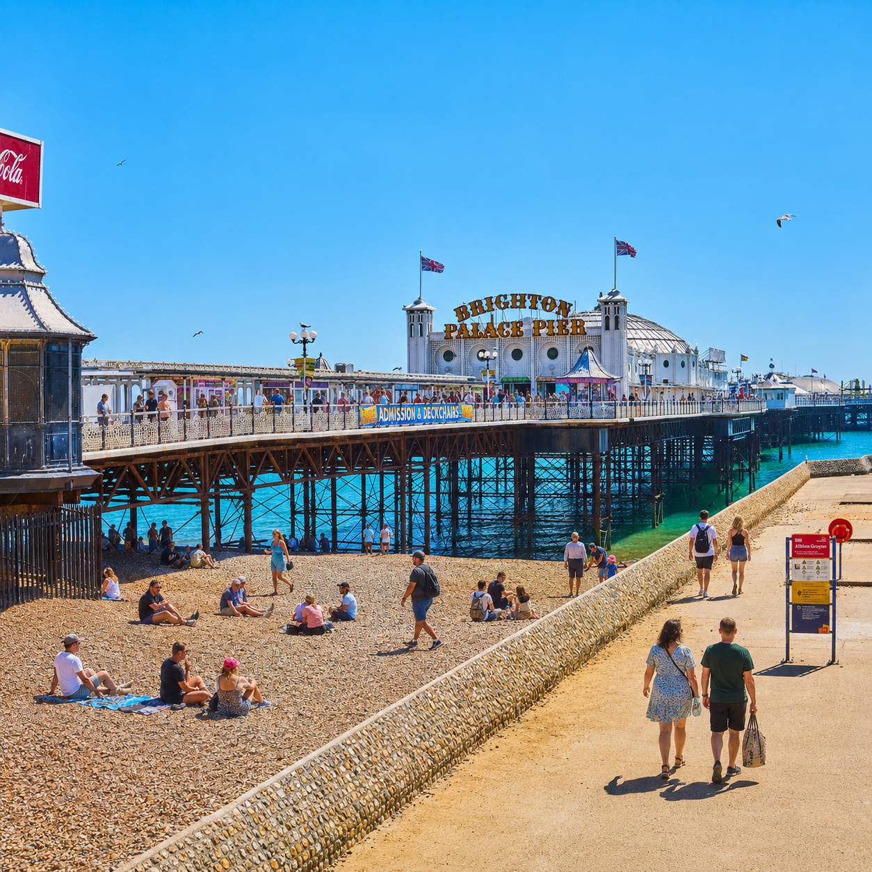 Brighton pier on a sunny day