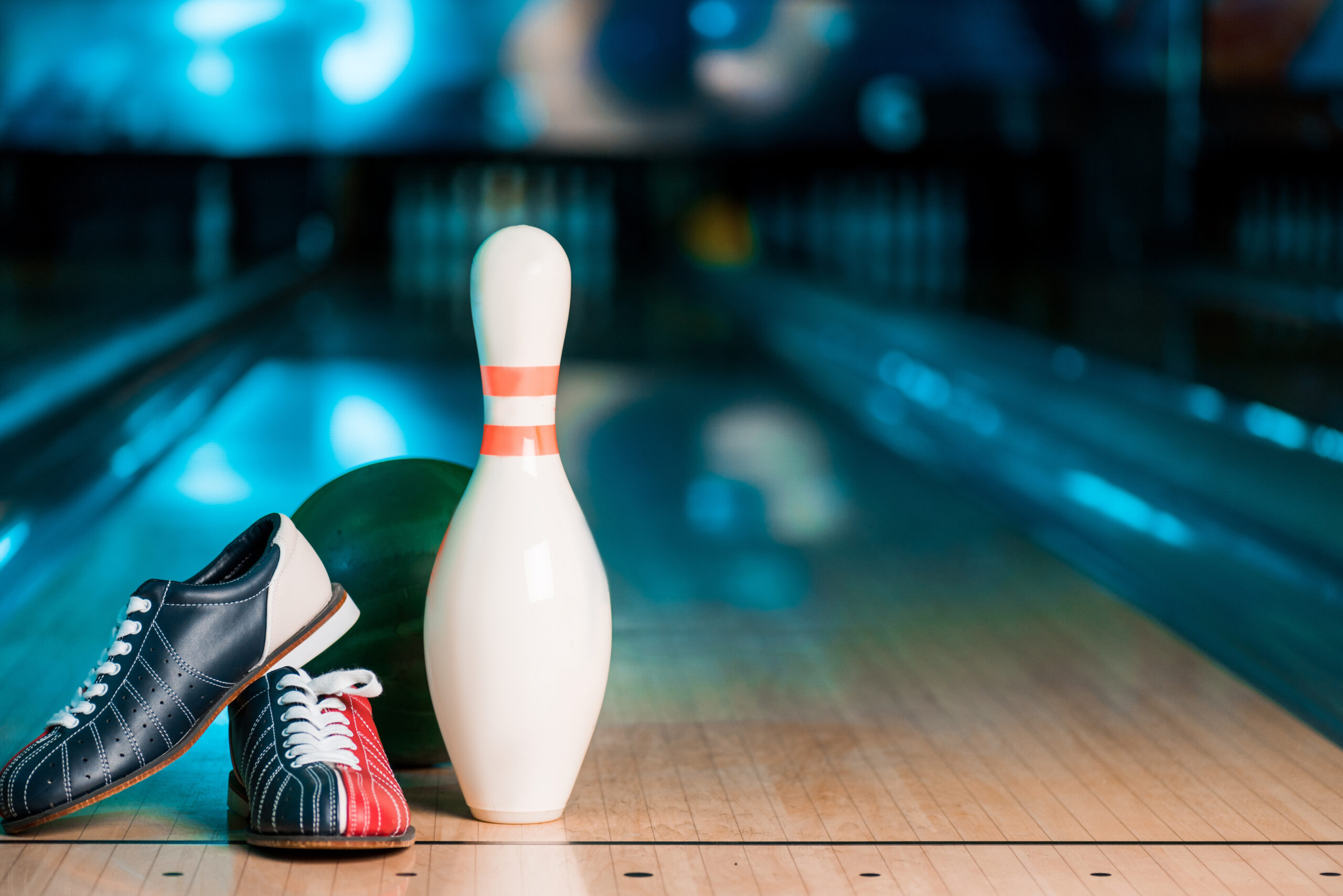 Bowling Shoes Ball And Skittle