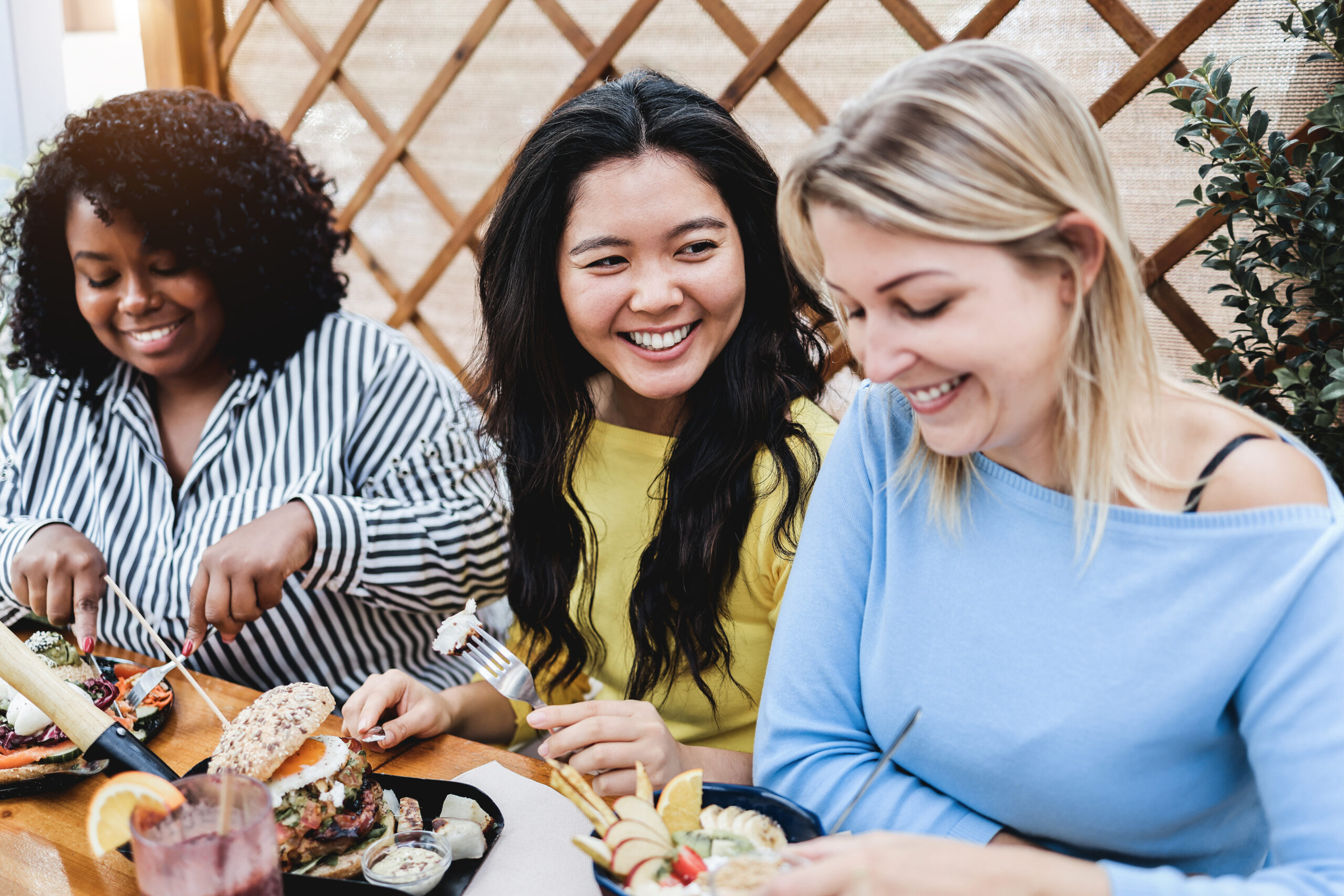 Women Having Breakfast Outdoors