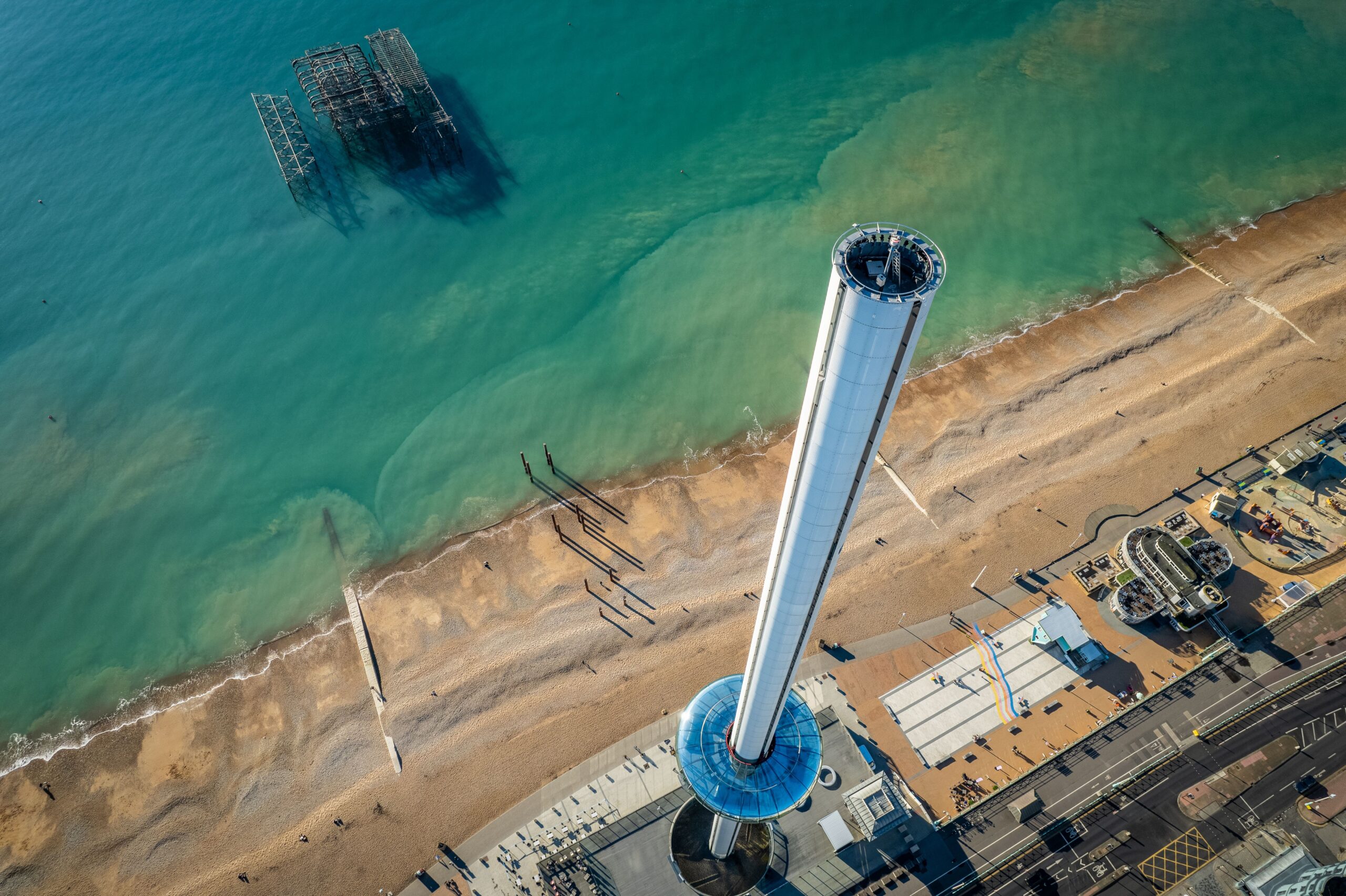 High Angle Shot Of Brighton i360