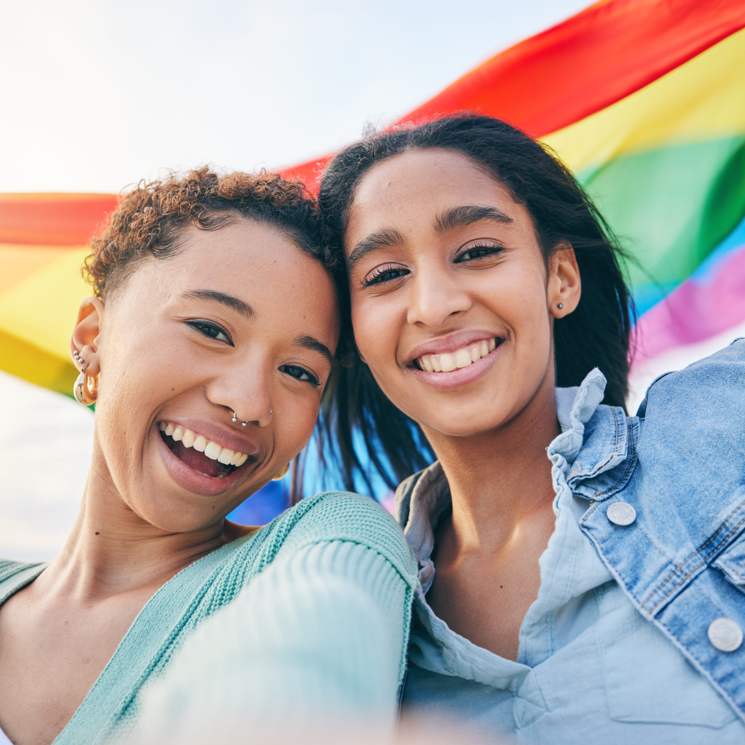 2 women celebrating Brighton Pride