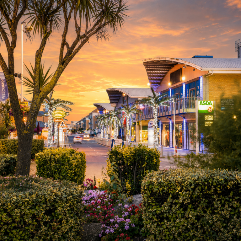 Brighton marina at sunset