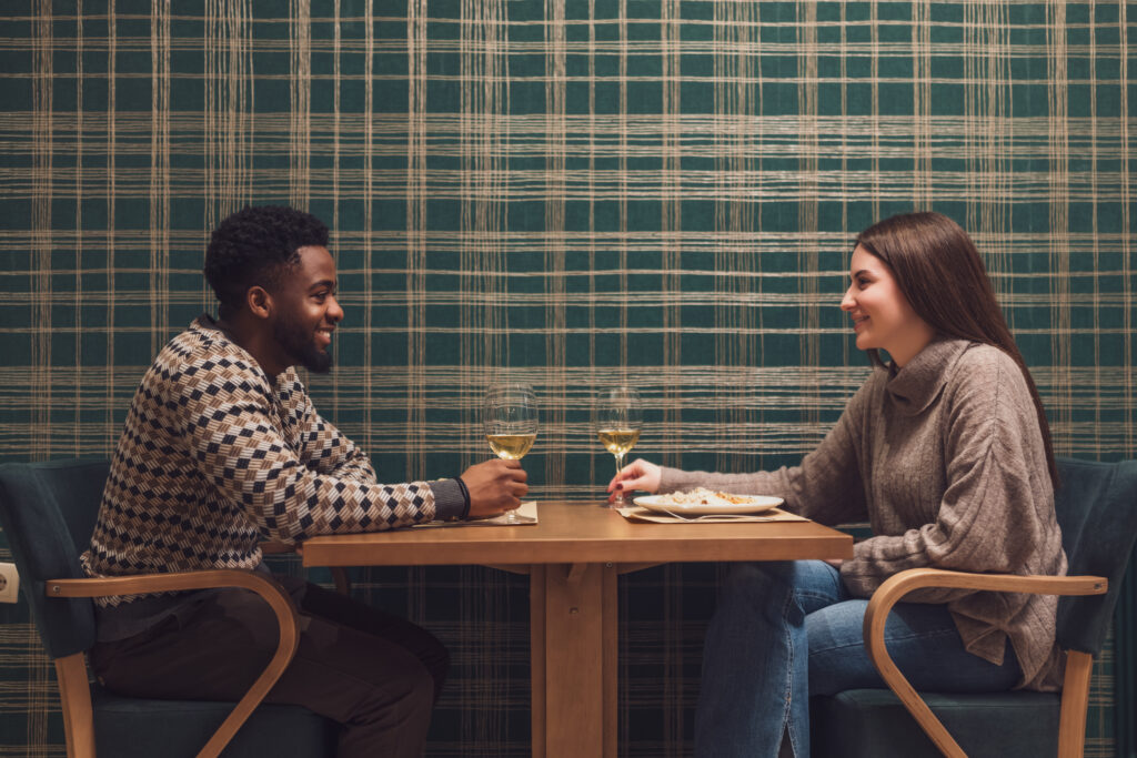 Couple At Restaurant