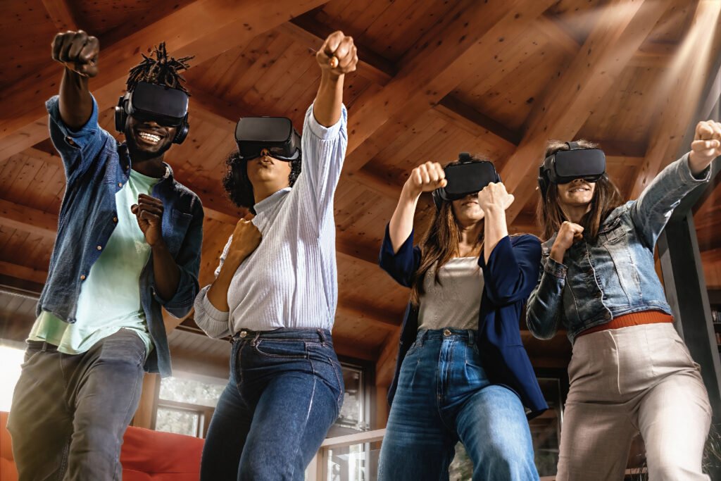 Friends Experiencing Virtual Reality